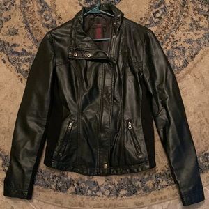 Neu Look Faux Leather Moto Jacket- size large